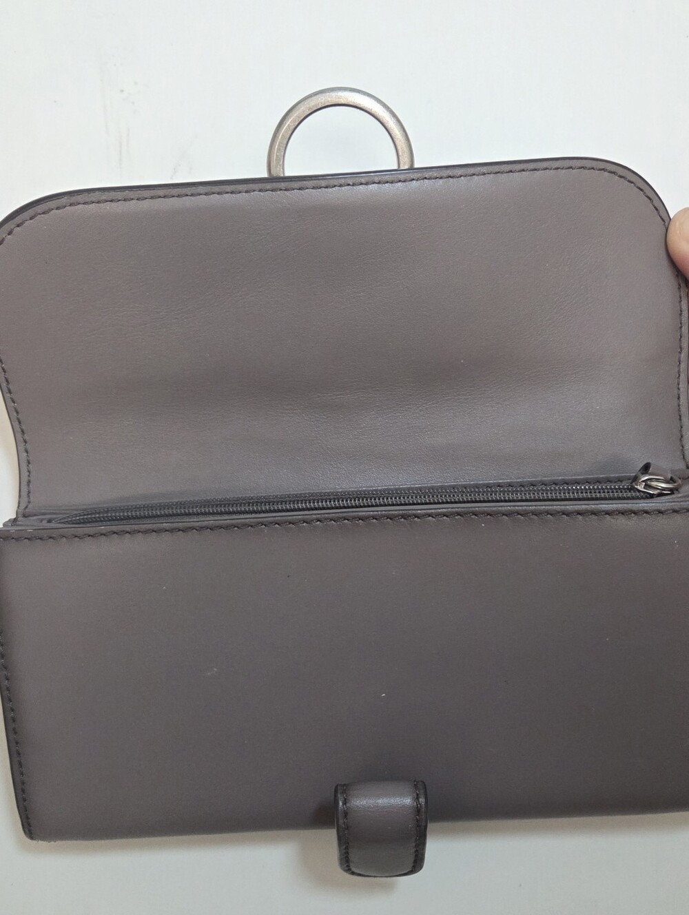 Michael Kors Quincy Large Carryall Wallet Organizer Taupe Gray - Picture 8 of 11